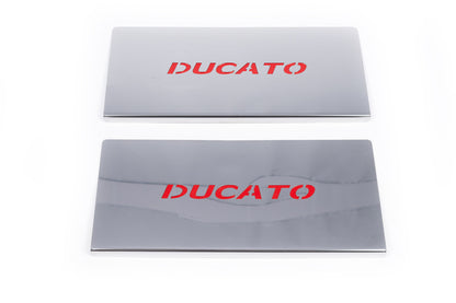Interior door sill plates Red (2 pcs, stainless steel) for Fiat Ducato 2006-2025 - image 2