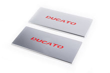Interior door sill plates Red (2 pcs, stainless steel) for Fiat Ducato 2006-2025 - image 1