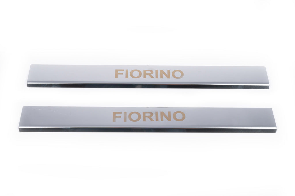 Door Sill Covers Carmos V1 (2 pcs, Stainless Steel) for Fiat Fiorino/Qubo 2008-2024 - image 2