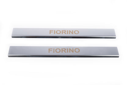 Door Sill Covers Carmos V1 (2 pcs, Stainless Steel) for Fiat Fiorino/Qubo 2008-2024 - image 2