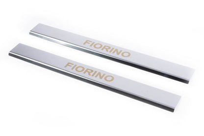 Door sills Carmos V1 (2 pcs, stainless steel) for Fiat Fiorino/Qubo - Reelken Auto
