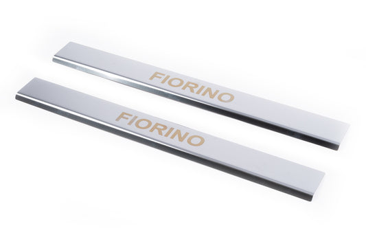 Door Sill Covers Carmos V1 (2 pcs, Stainless Steel) for Fiat Fiorino/Qubo 2008-2024 - image 1