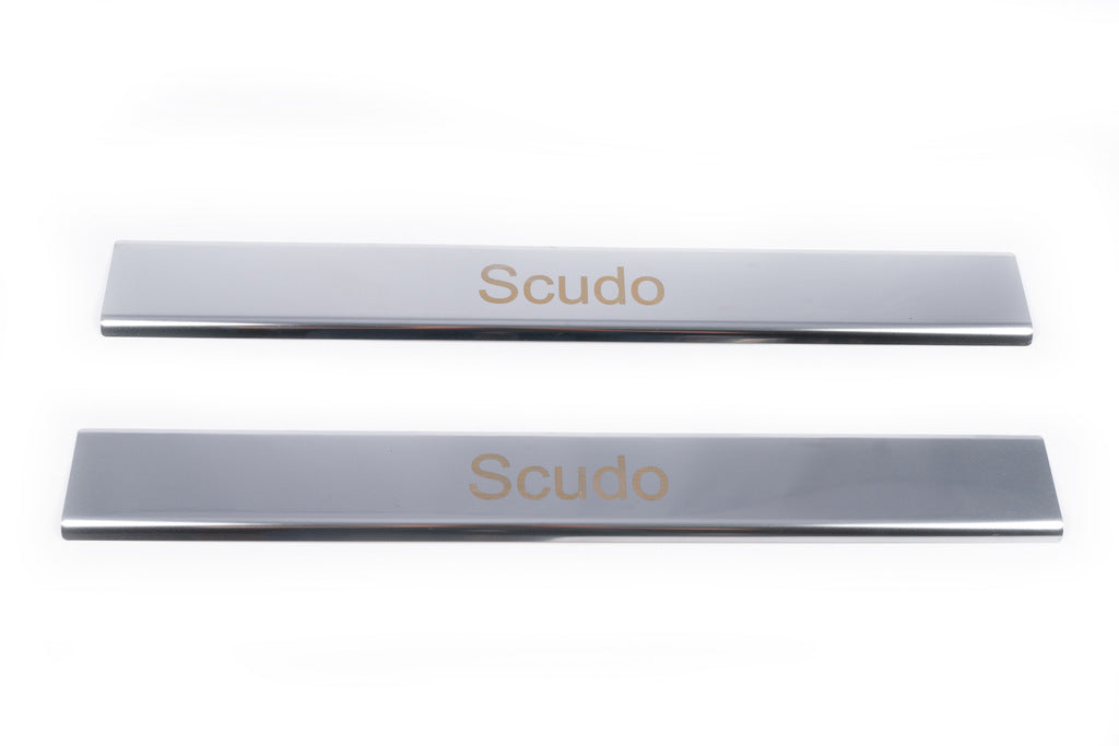 Door Sill Covers (Carmos, 2 pcs, Stainless Steel) for Fiat Scudo 2007-2015 - image 2