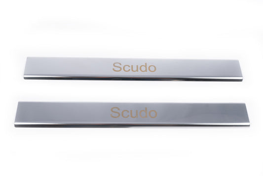 Door Sill Covers (Carmos, 2 pcs, Stainless Steel) for Fiat Scudo 2007-2015 - image 2