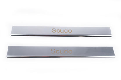 Door Sill Covers (Carmos, 2 pcs, Stainless Steel) for Fiat Scudo 2007-2015 - image 2