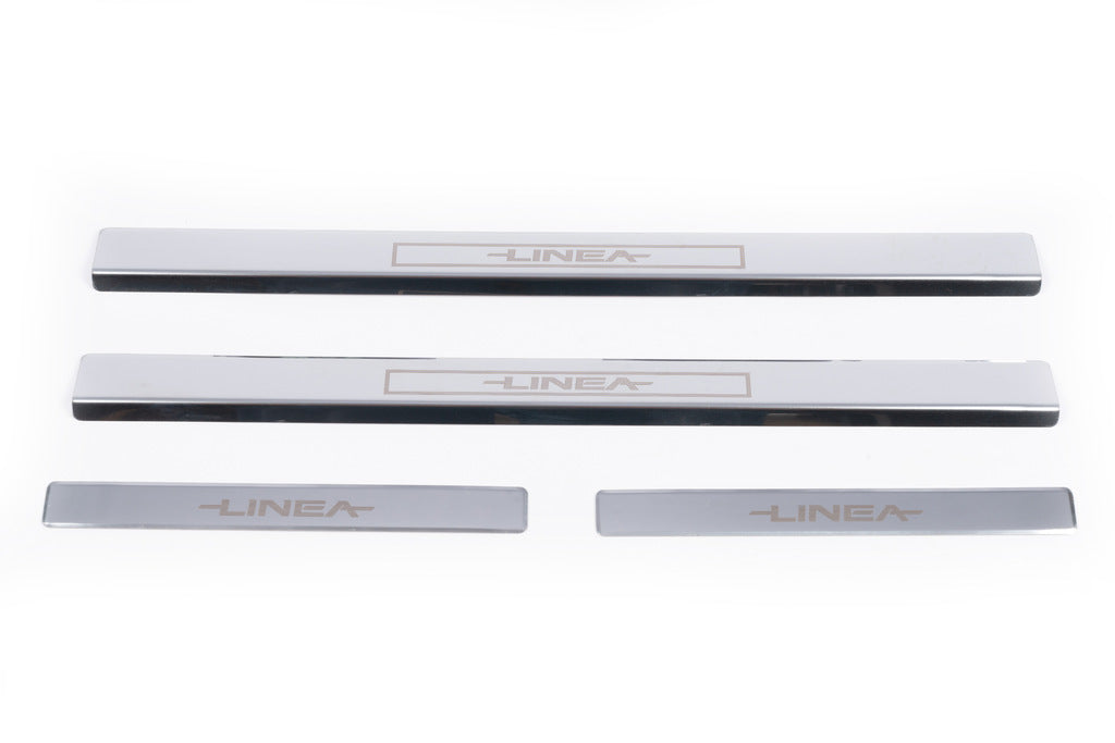Door Sill Protectors Carmos V1 (4 pcs, Stainless Steel) for Fiat Linea 2006-2018 - image 4