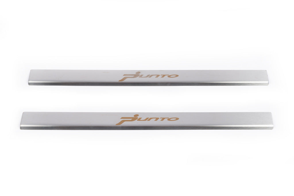 Door Sill Covers Carmos V1 (2 pcs, Stainless Steel) for Fiat Punto Grande/EVO 2006-2018 - image 2
