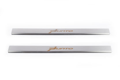 Door Sill Covers Carmos V1 (2 pcs, Stainless Steel) for Fiat Punto Grande/EVO 2006-2018 - image 2