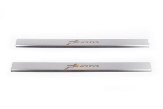 Door Sill Covers Carmos V1 (2 pcs, Stainless Steel) for Fiat Punto Grande/EVO 2006-2018 - image 2