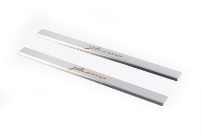 Door Sill Covers Carmos V1 (2 pcs, Stainless Steel) for Fiat Punto Grande/EVO 2006-2018 - image 1