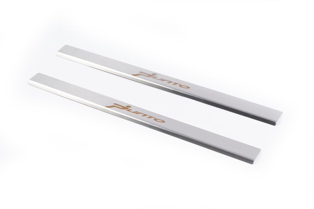 Door Sill Covers Carmos V1 (2 pcs, Stainless Steel) for Fiat Punto Grande/EVO 2006-2018 - image 1