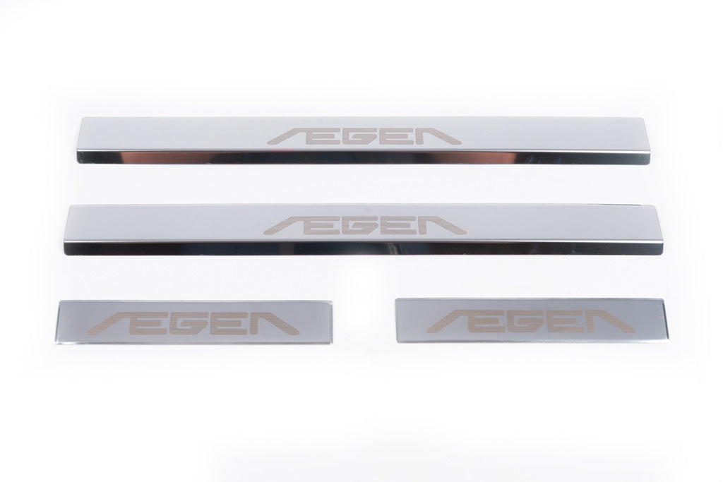 Door Sill Protectors Carmos V1 Aegea (4 pcs, Stainless Steel) for Fiat Tipo 2016- - image 2