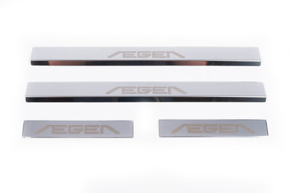 Door Sill Protectors Carmos V1 Aegea (4 pcs, Stainless Steel) for Fiat Tipo 2016- - image 2