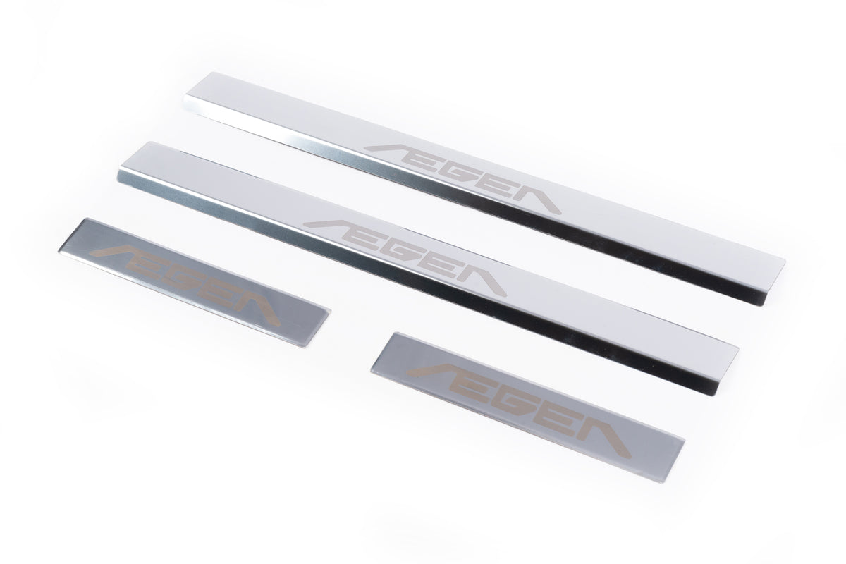 Door Sill Protectors Carmos V1 Aegea (4 pcs, Stainless Steel) for Fiat Tipo 2016- - image 1