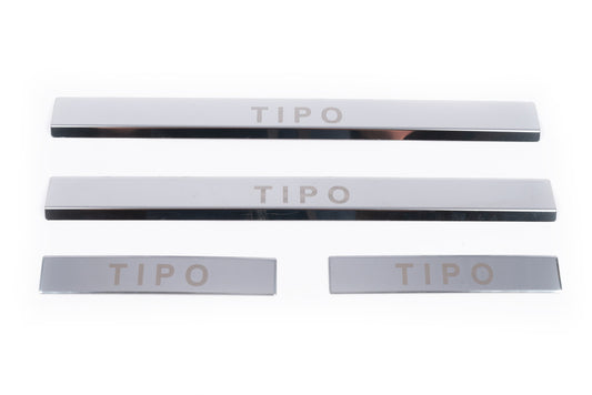 Door Sill Protectors Carmos V1 Tipo (4 pcs, stainless steel) for Fiat Tipo 2016- - image 2
