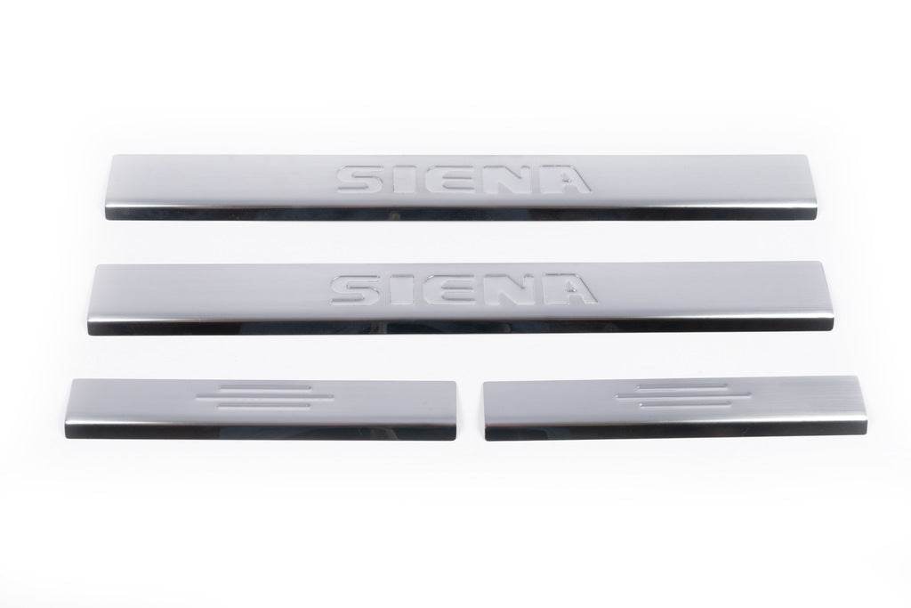 Door sills Carmos (4 pieces, stainless.) for Fiat Siena 1998↗ - Reelken Auto