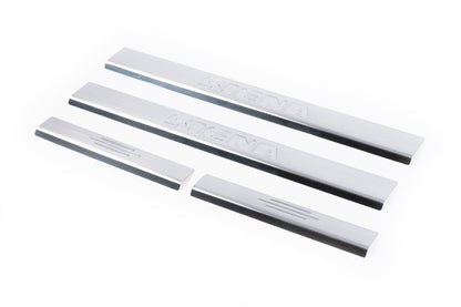 Carmos Door Sill Protectors (4 pcs, Stainless Steel) for Fiat Siena 1996-2016 - image 1