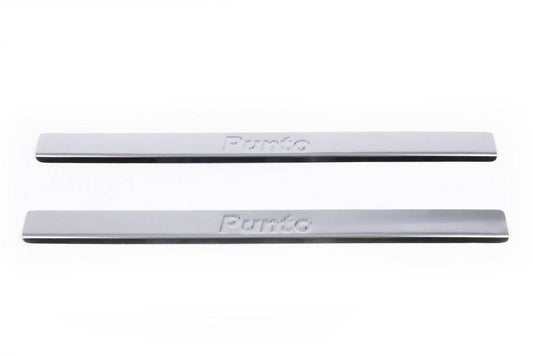 Door sills Carmos V2 (2 pieces, stainless.) for Fiat Punto Grande/EVO 2006-2018 - Reelken Auto