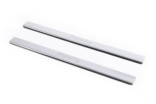 Door sills Carmos V2 (2 pieces, stainless.) for Fiat Punto Grande/EVO 2006-2018 - Reelken Auto