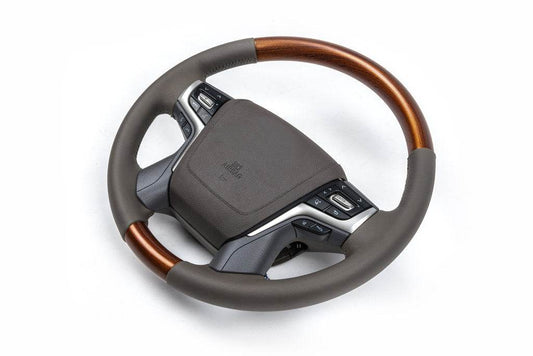 Steering wheel assembly (light wood) for Toyota Land Cruiser Prado 150 - Reelken Auto