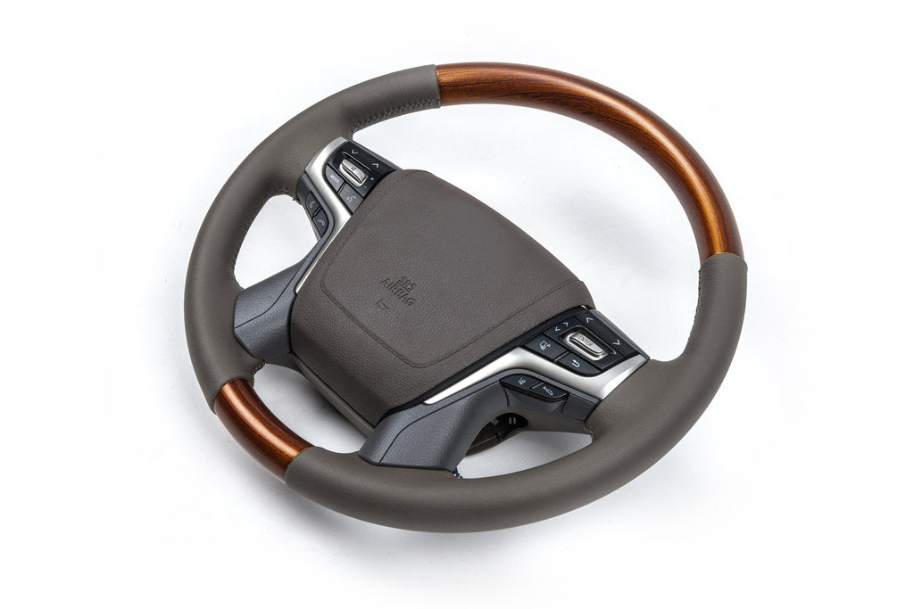 Steering wheel assembly (light wood) for Toyota Land Cruiser Prado 150 2009-2023 - image 2