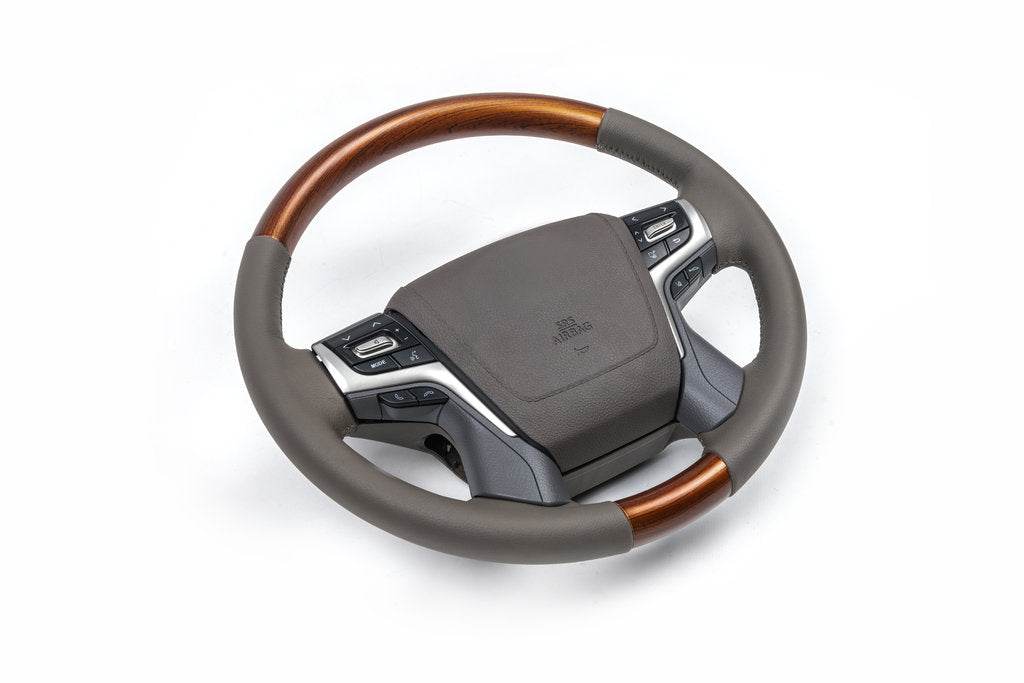 Steering wheel assembly (light wood) for Toyota Land Cruiser Prado 150 - Reelken Auto