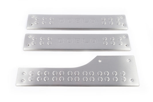 Carmos Interior Door Sill Covers Stainless Steel for Fiat Doblo II 2010-2022 - image 2