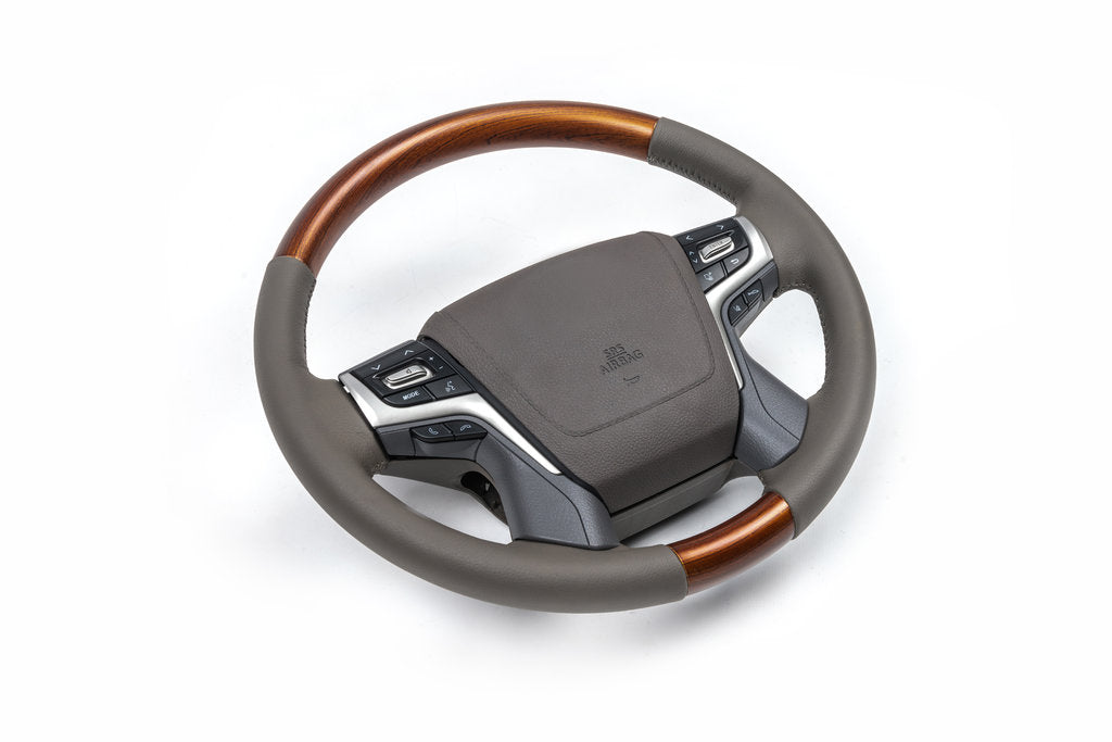 Steering wheel assembly (light wood) for Toyota Land Cruiser Prado 150 2009-2023 - image 3