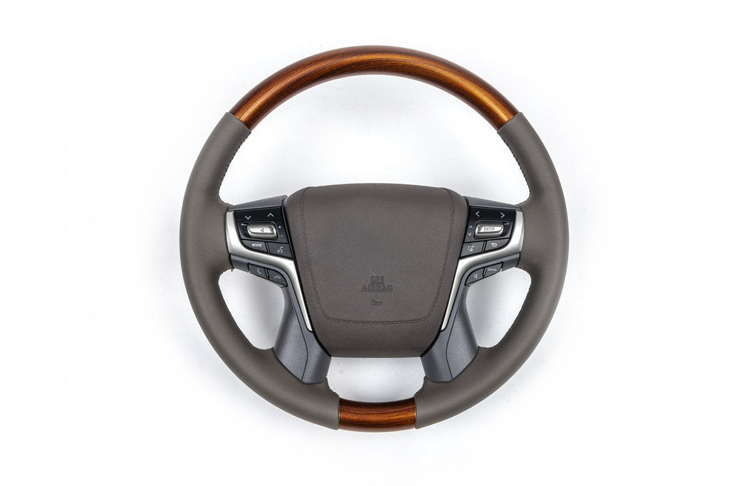 Steering wheel assembly (light wood) for Toyota Land Cruiser Prado 150 2009-2023 - image 4