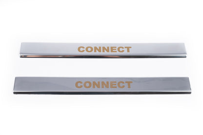 Carmos V1 Stainless Steel Door Sill Protectors (2 pcs) for Ford Connect 2002-2006 - image 2