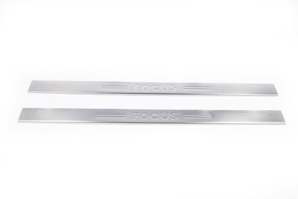 Door Sill Protectors Stainless Steel (Carmos, 2-door) for Ford Focus II 2005-2008 - image 2