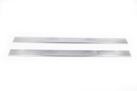 Door Sill Protectors Stainless Steel (Carmos, 2-door) for Ford Focus II 2005-2008 - image 2