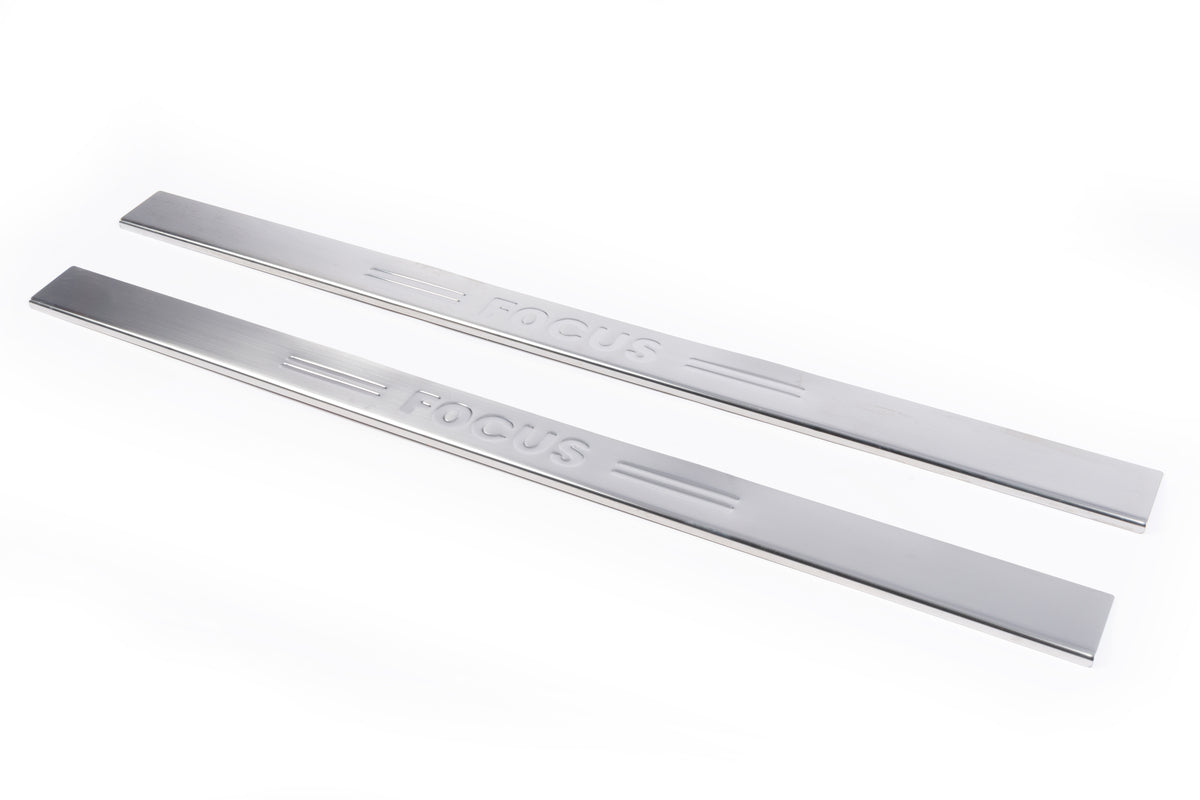 Door Sill Protectors Stainless Steel (Carmos, 2-door) for Ford Focus II 2005-2008 - image 1