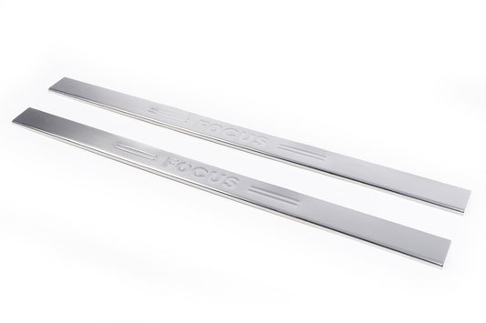 Door Sill Protectors Stainless Steel (Carmos, 2-door) for Ford Focus II 2005-2008 - image 1