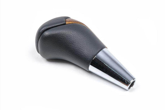 Gear knob (Black leather + light wood) for Toyota Land Cruiser Prado 150 - Reelken Auto