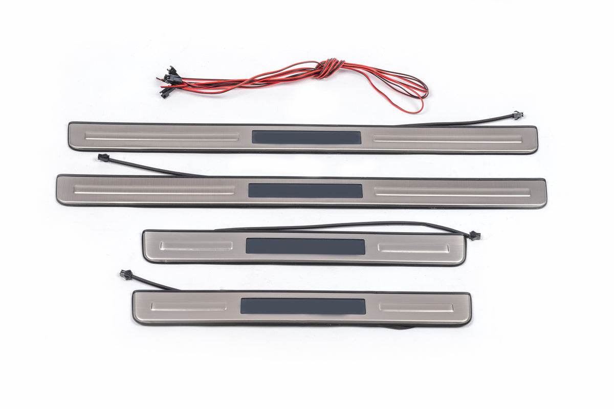 Illuminated door sills (4 pcs) for Toyota Land Cruiser 200 - Reelken Auto