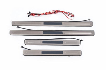 Illuminated door sills (4 pcs) for Toyota Land Cruiser 200 - Reelken Auto