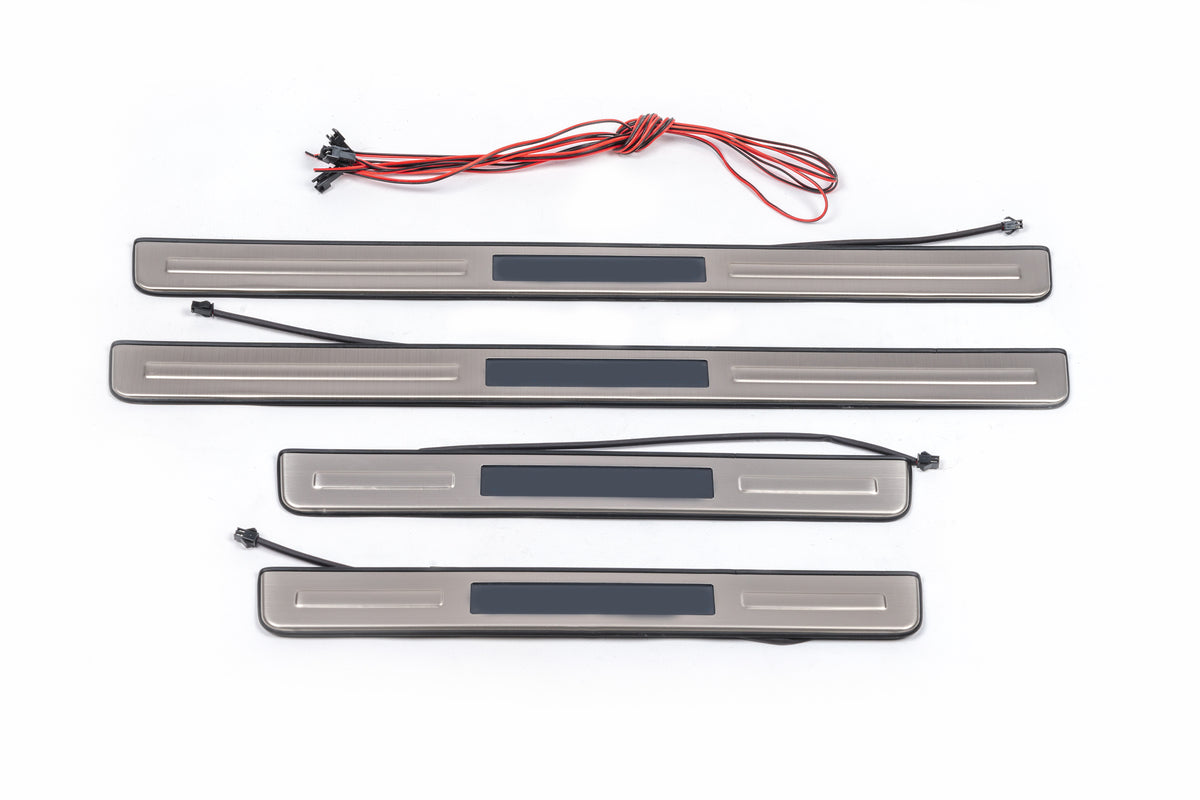 Illuminated door sill plates (4 pcs) for Toyota Land Cruiser 200 2007-2021 - image 1
