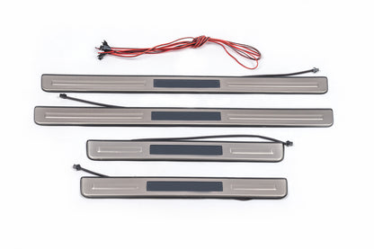 Illuminated door sill plates (4 pcs) for Toyota Land Cruiser 200 2007-2021 - image 1