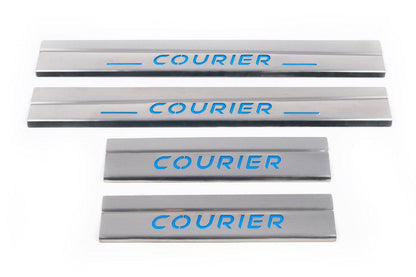 Sill Carmos V2 (4 pieces, stainless steel) for Ford Courier 2014-2023 - Reelken Auto
