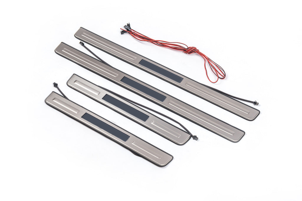 Illuminated door sill plates (4 pcs) for Toyota Land Cruiser 200 2007-2021 - image 2