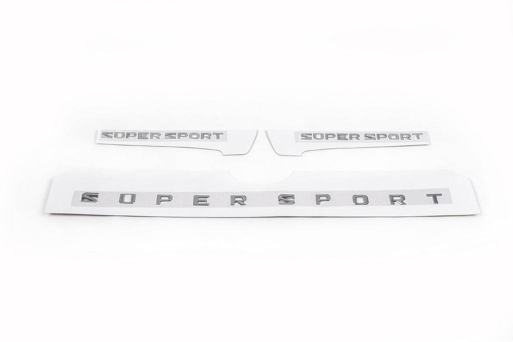 Set of Supersport nameplates (3 pcs) - Reelken Auto