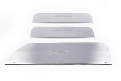 Door sills Carmos (3 pcs, stainless steel) for Hyundai H200, H1, Starex 1998-2007 - Reelken Auto