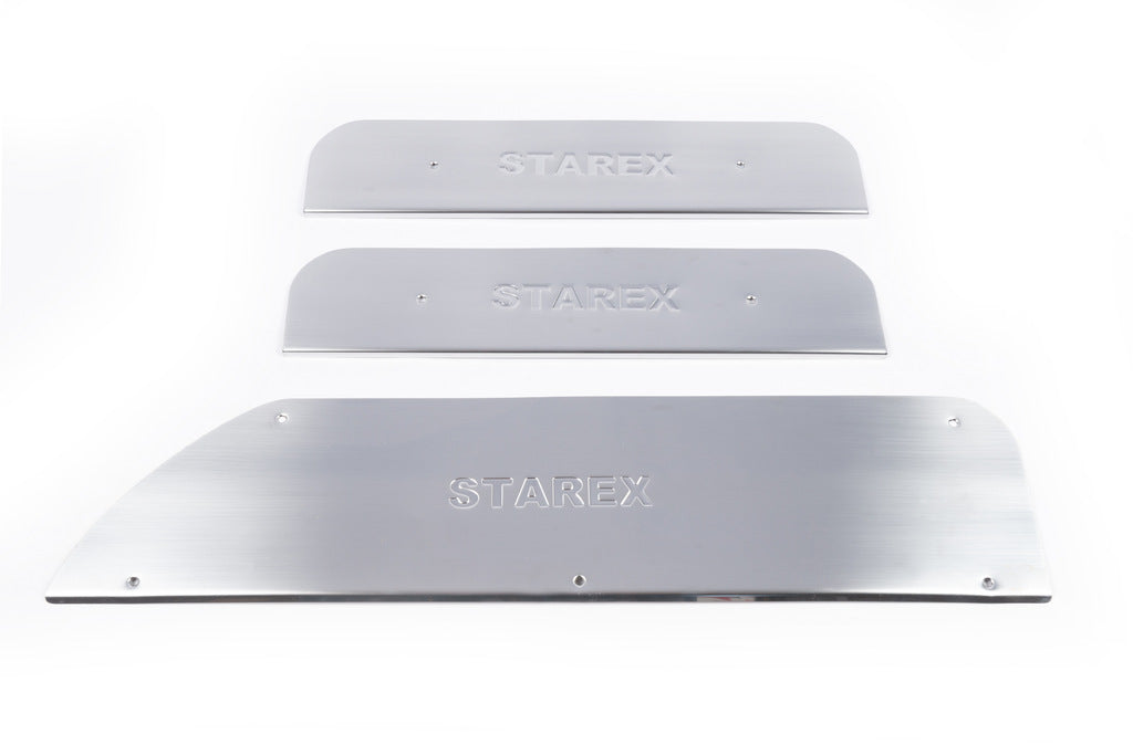 Carmos Door Sill Protectors (3 pcs, Stainless Steel) for Hyundai H200, H1, Starex 1998-2007 - image 2