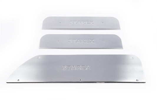 Carmos Door Sill Protectors (3 pcs, Stainless Steel) for Hyundai H200, H1, Starex 1998-2007 - image 2