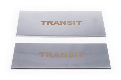 Carmos V1 internal threshold pads (2 pcs, stainless steel) for Ford Transit 2000-2014 - Reelken Auto