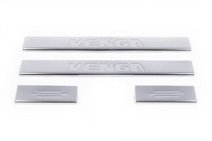 Door sills Carmos (4 pieces, stainless.) for Kia Venga - Reelken Auto