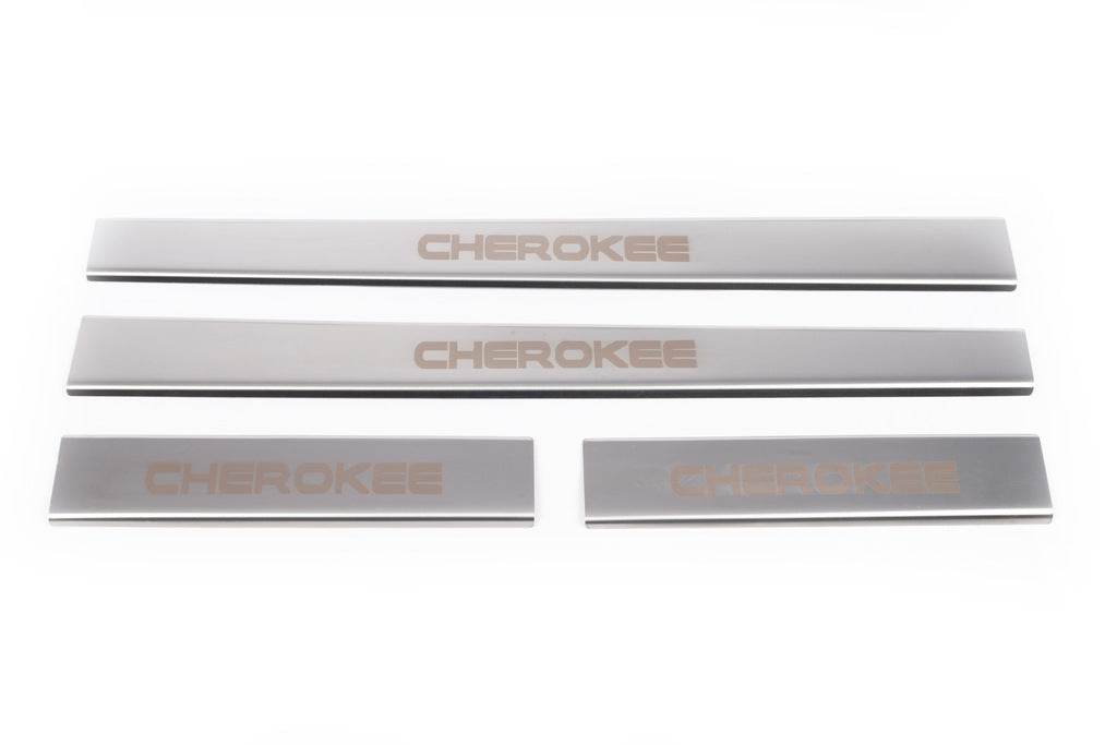 Sill Carmos V1 (4 pieces, stainless steel) for Jeep Cherokee/Liberty 2007-2013 - Reelken Auto