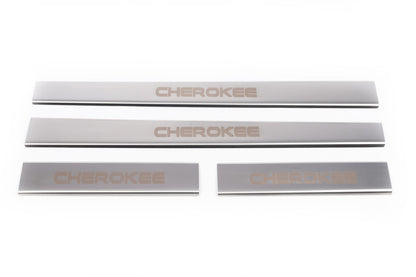 Door Sill Protectors Carmos V1 (4 pcs, Stainless Steel) for Jeep Cherokee/Liberty 2007-2013 - image 2
