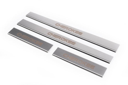 Sill Carmos V1 (4 pieces, stainless steel) for Jeep Cherokee/Liberty 2007-2013 - Reelken Auto